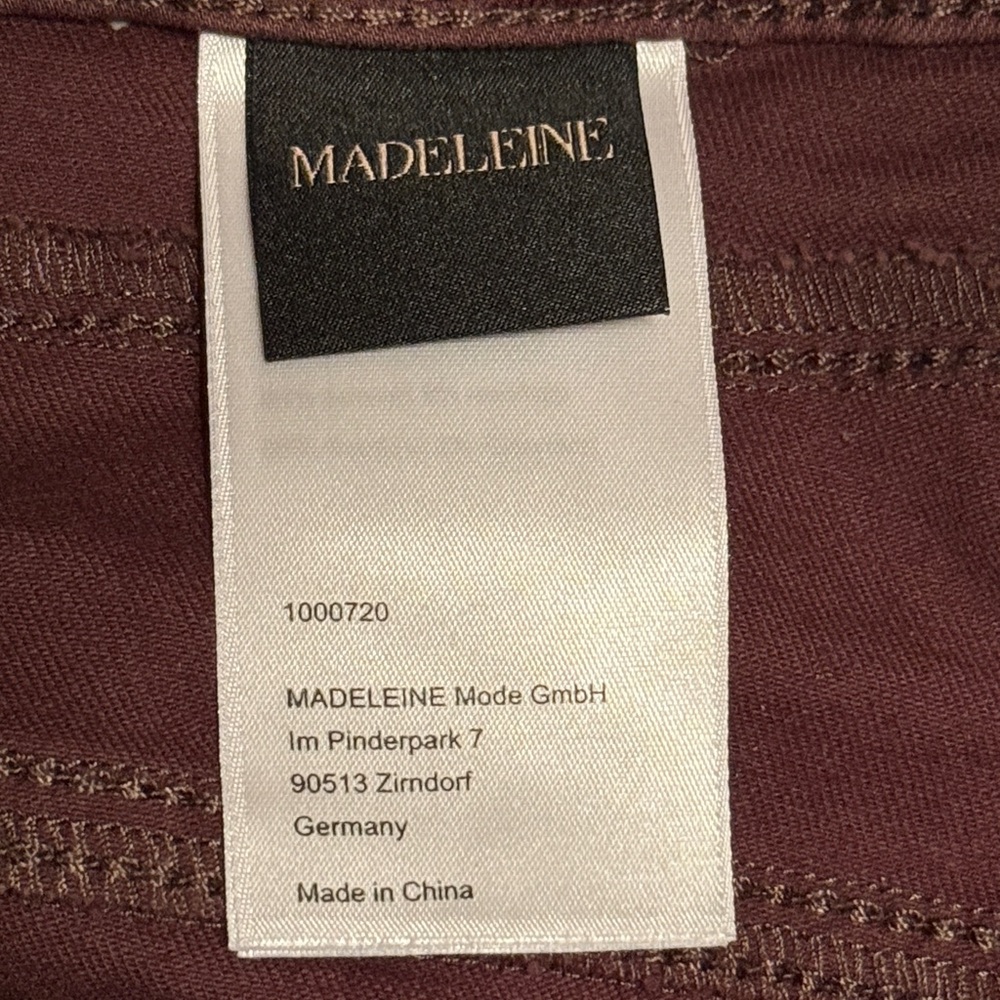 MADELEINE High Waist 3 Button Brown Skinny Jeans - Picture 5 of 7
